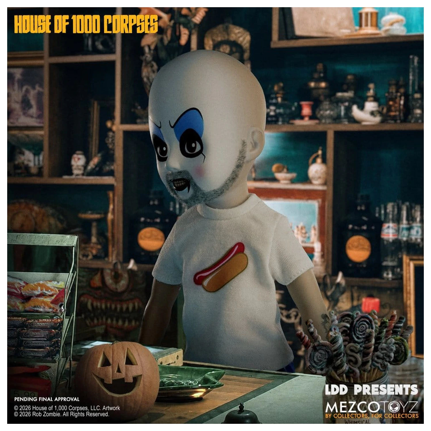 House of 1000 Corpses LDD Presents Papusa Captain Spaulding 25 cm poza produsului