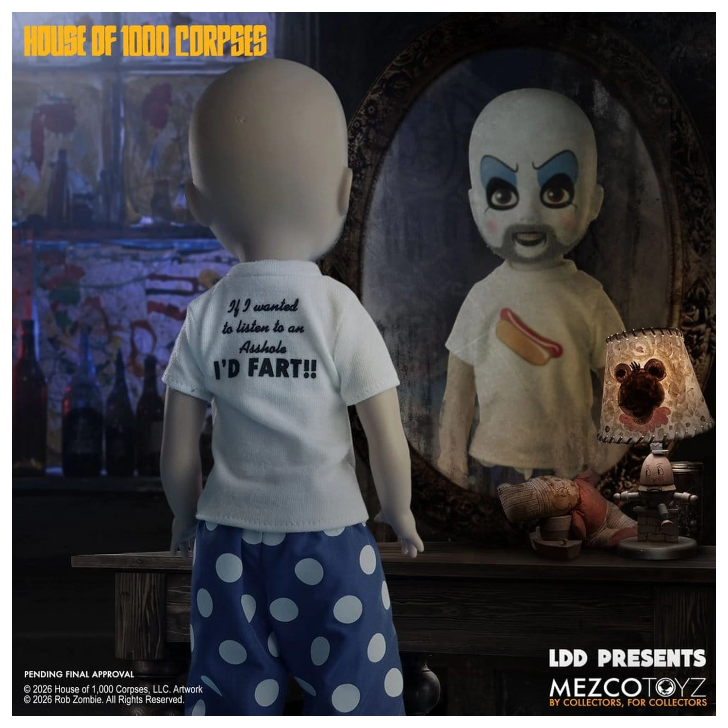House of 1000 Corpses LDD Presents Papusa Captain Spaulding 25 cm poza produsului