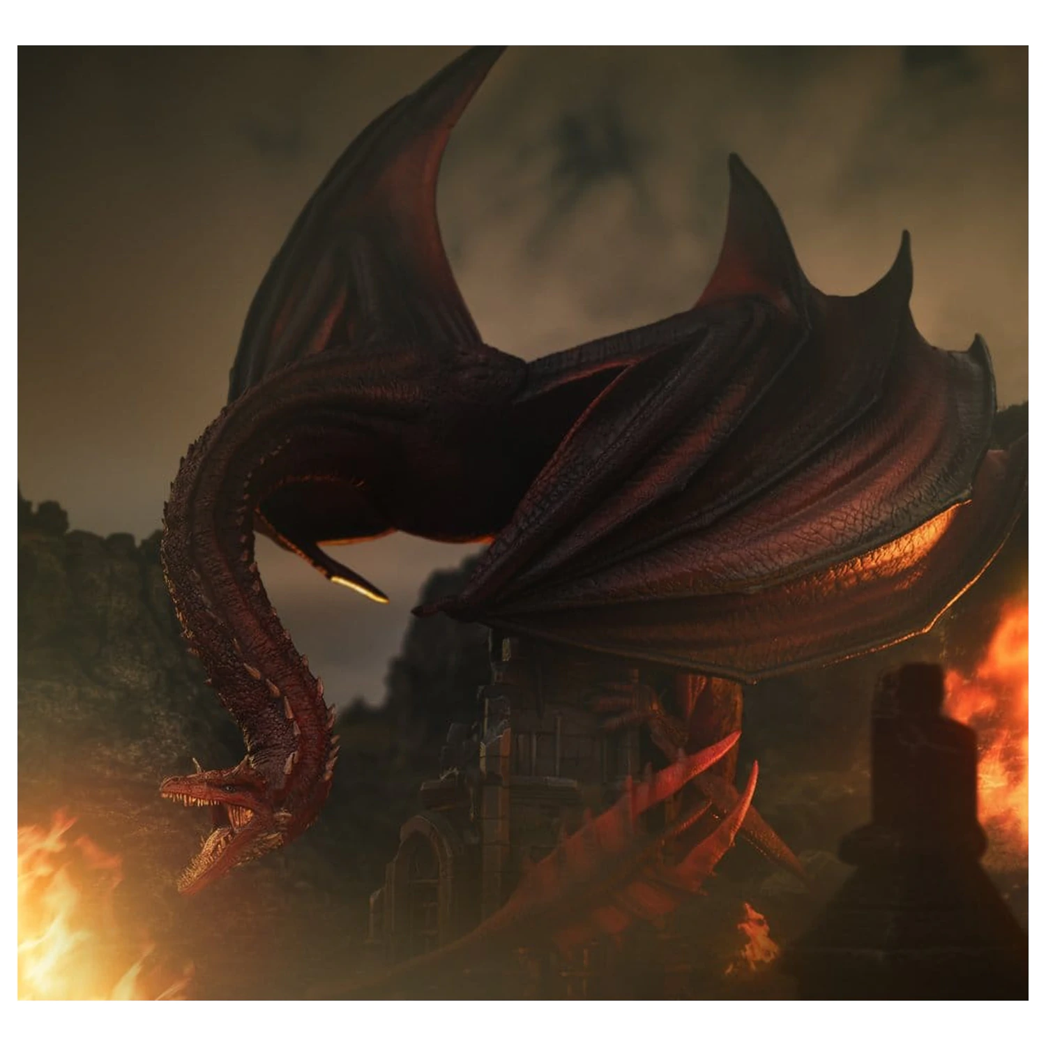 House of the Dragon Icons Statuie Caraxes 36 cm poza produsului