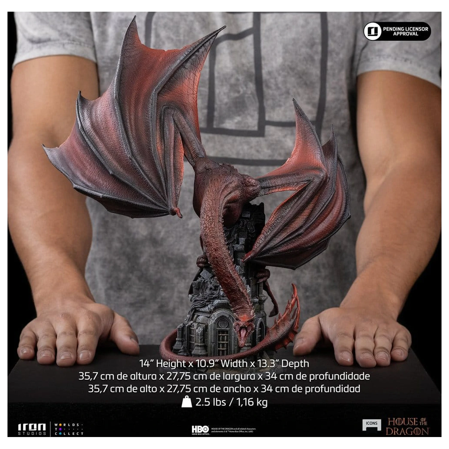 House of the Dragon Icons Statuie Caraxes 36 cm poza produsului