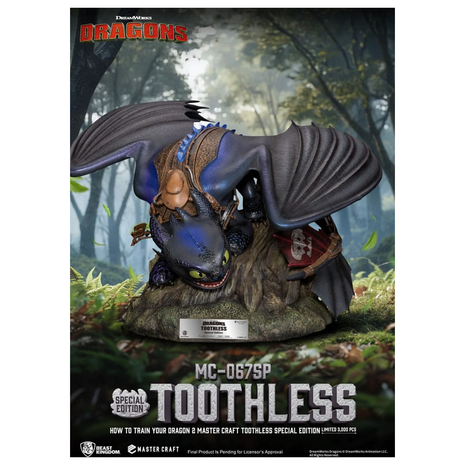 How To Train Your Dragon 2 Master Craft Statuie Toothless 38 cm poza produsului