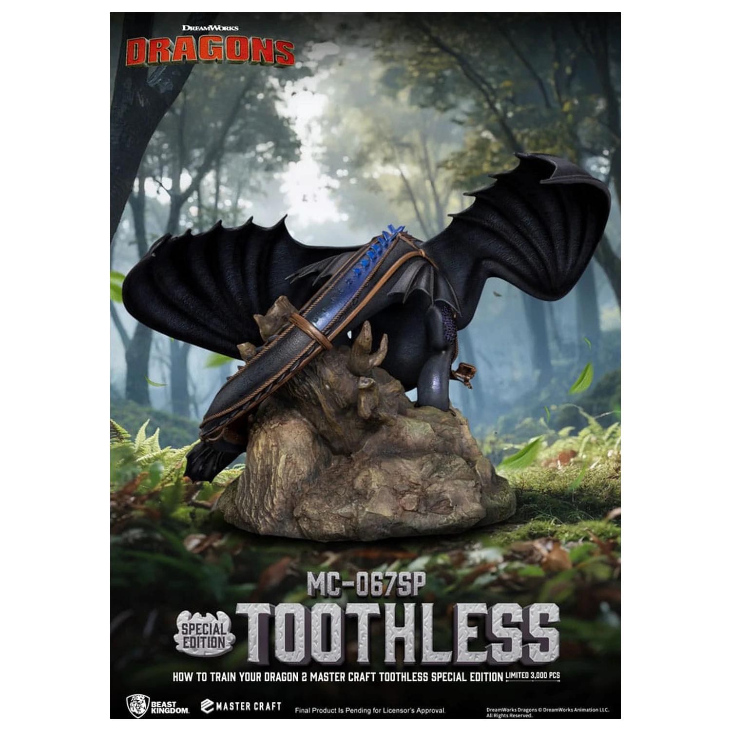 How To Train Your Dragon 2 Master Craft Statuie Toothless 38 cm poza produsului