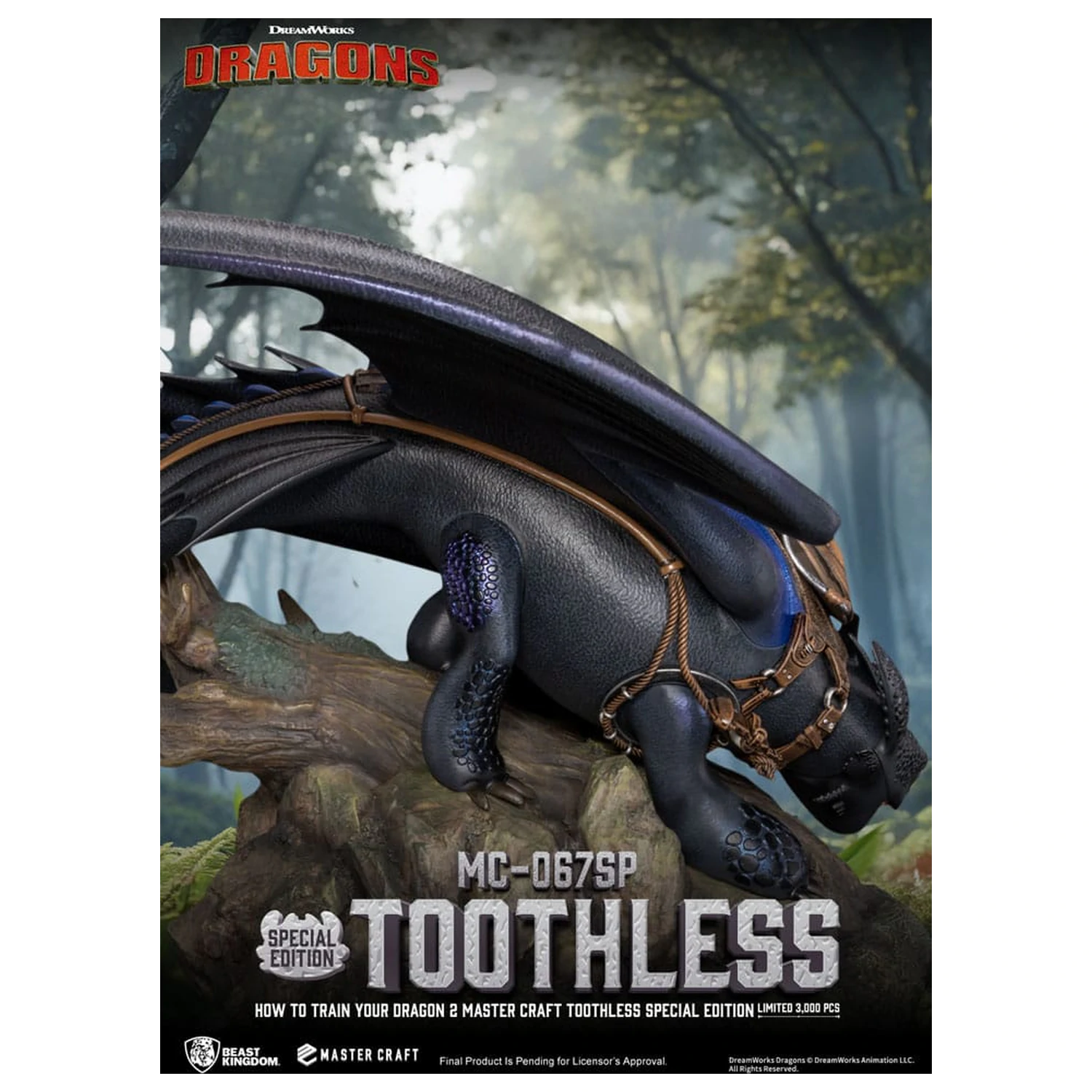 How To Train Your Dragon 2 Master Craft Statuie Toothless 38 cm poza produsului