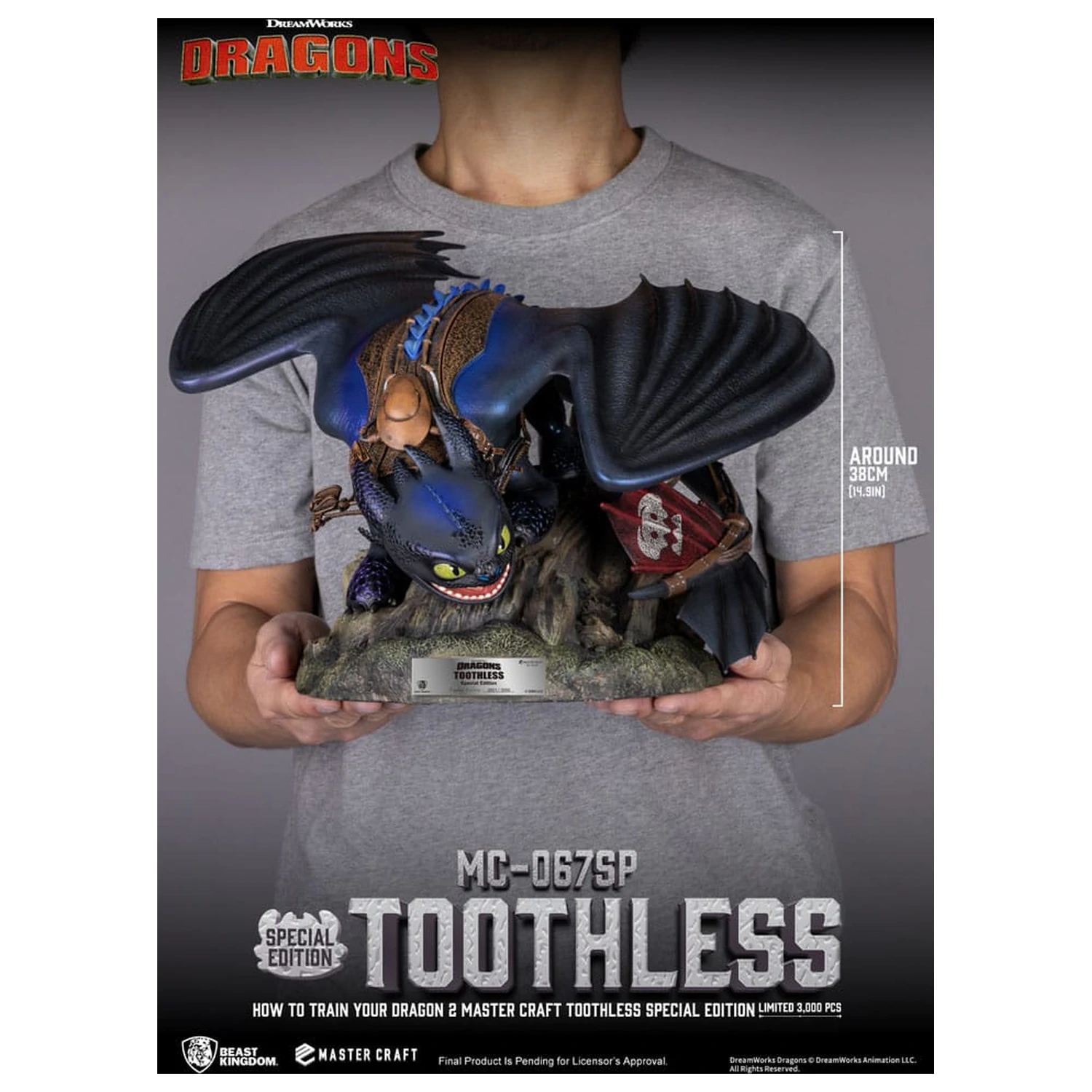 How To Train Your Dragon 2 Master Craft Statuie Toothless 38 cm poza produsului