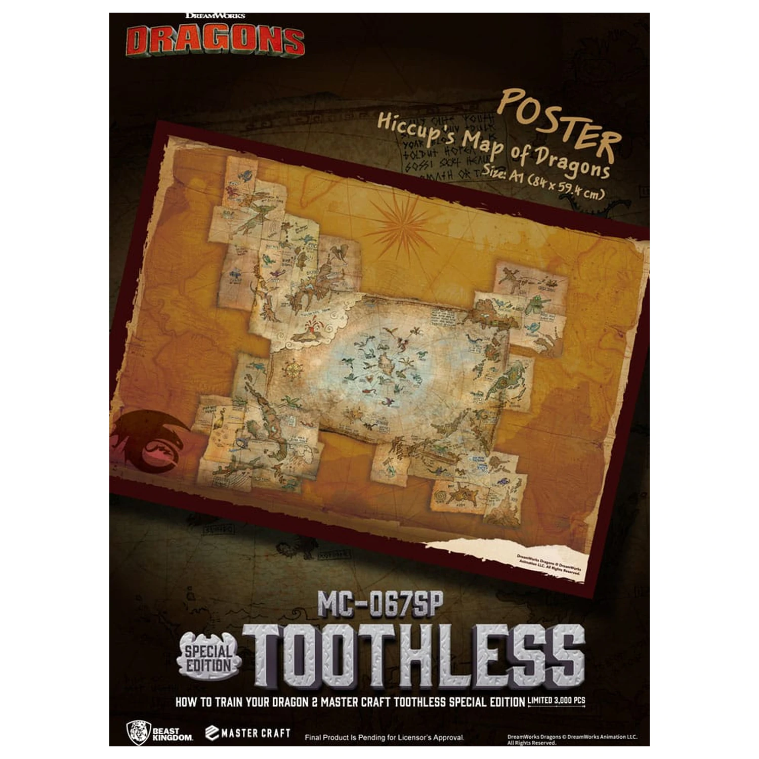 How To Train Your Dragon 2 Master Craft Statuie Toothless 38 cm poza produsului