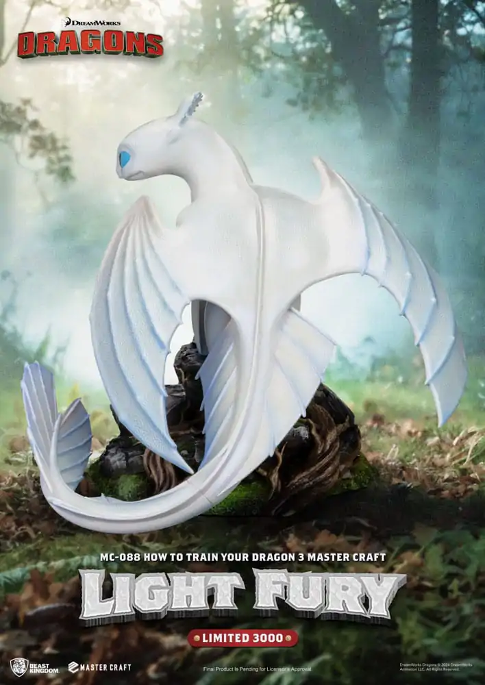 How To Train Your Dragon 3 Statuie Artizanală Master Light Fury 29 cm poza produsului