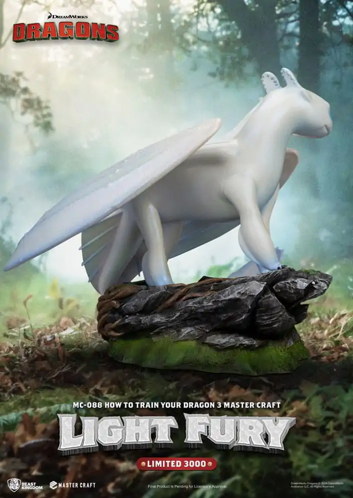 How To Train Your Dragon 3 Statuie Artizanală Master Light Fury 29 cm poza produsului