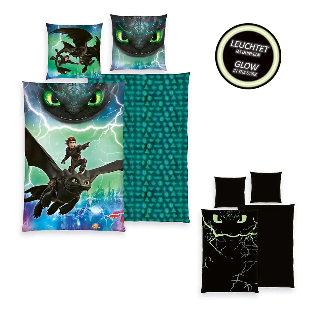 How to Train Your Dragon lenjerie de pat 135 x 200 cm poza produsului