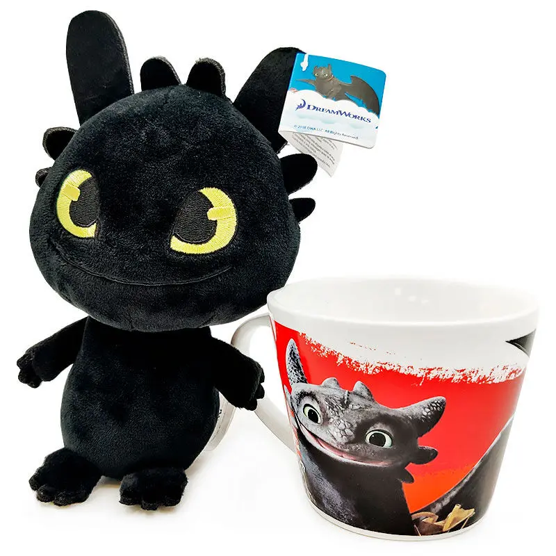 Cană How to Train Your Dragon Toothless + jucărie de pluș 18cm poza produsului