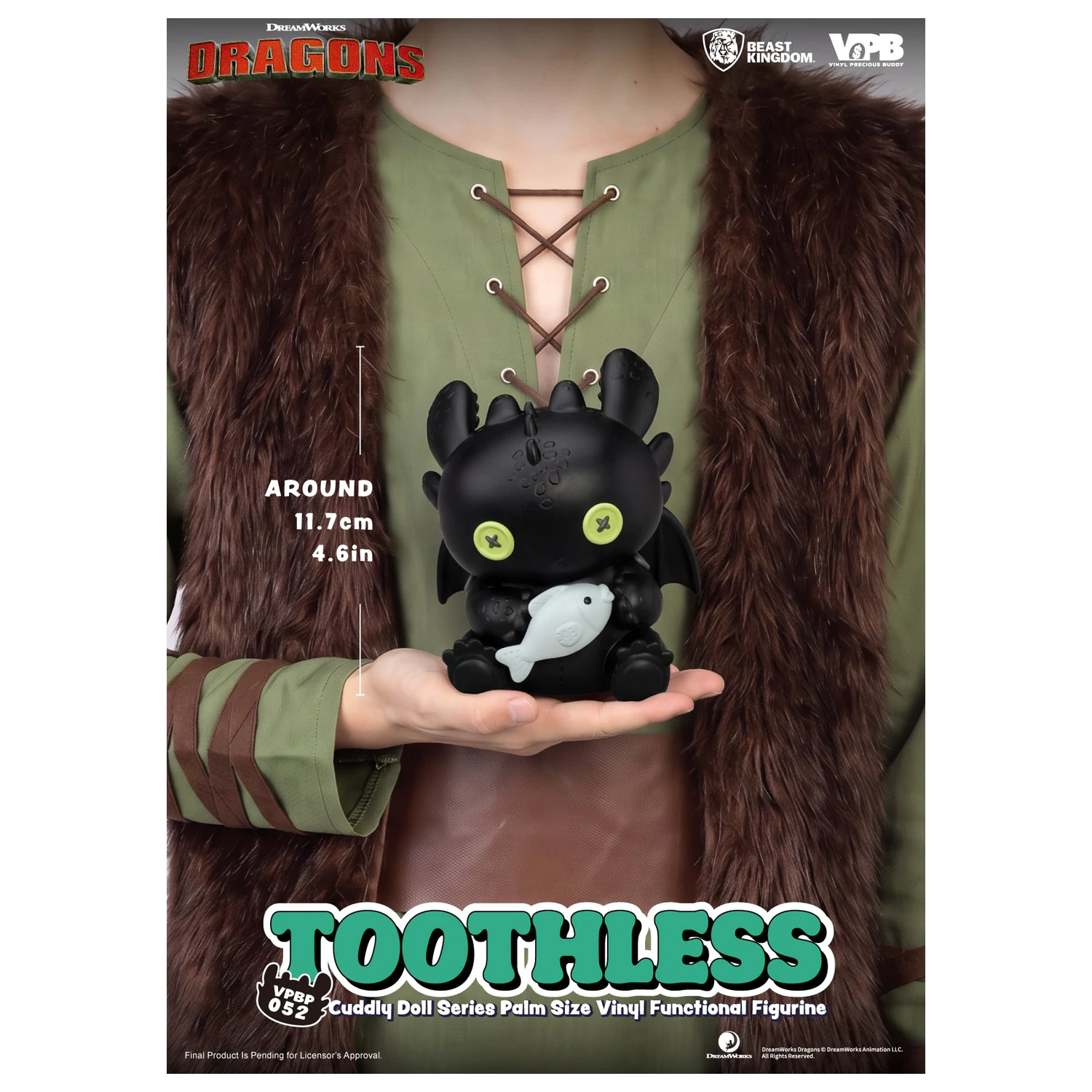 HOW TO TRAIN YOUR DRAGON Toothless Bank Vinyl Figura 11.7cm poza produsului