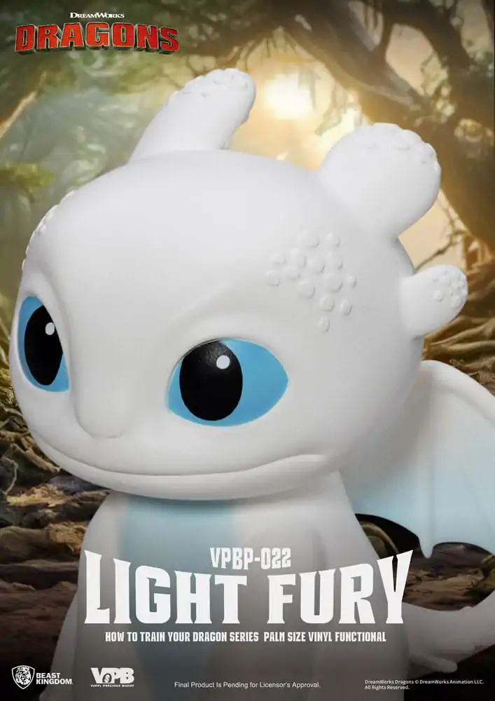How To Train Your Dragon Piggy Vinil Banca Light Fury 12 cm poza produsului