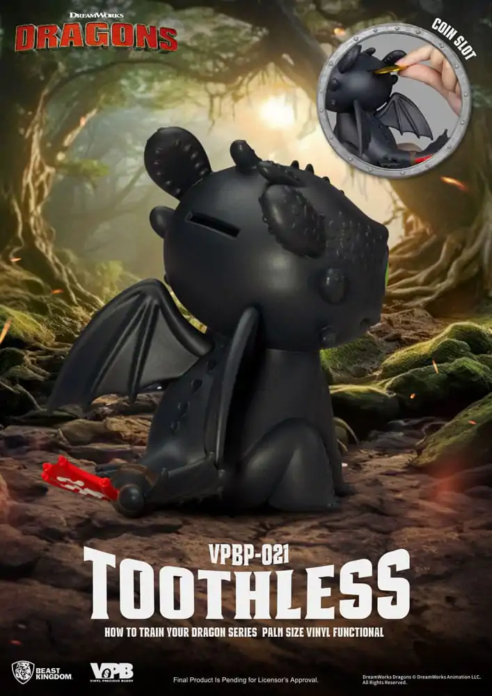 How to Train Your Dragon Piggy Vinyl Bank Toothless 12 cm poza produsului