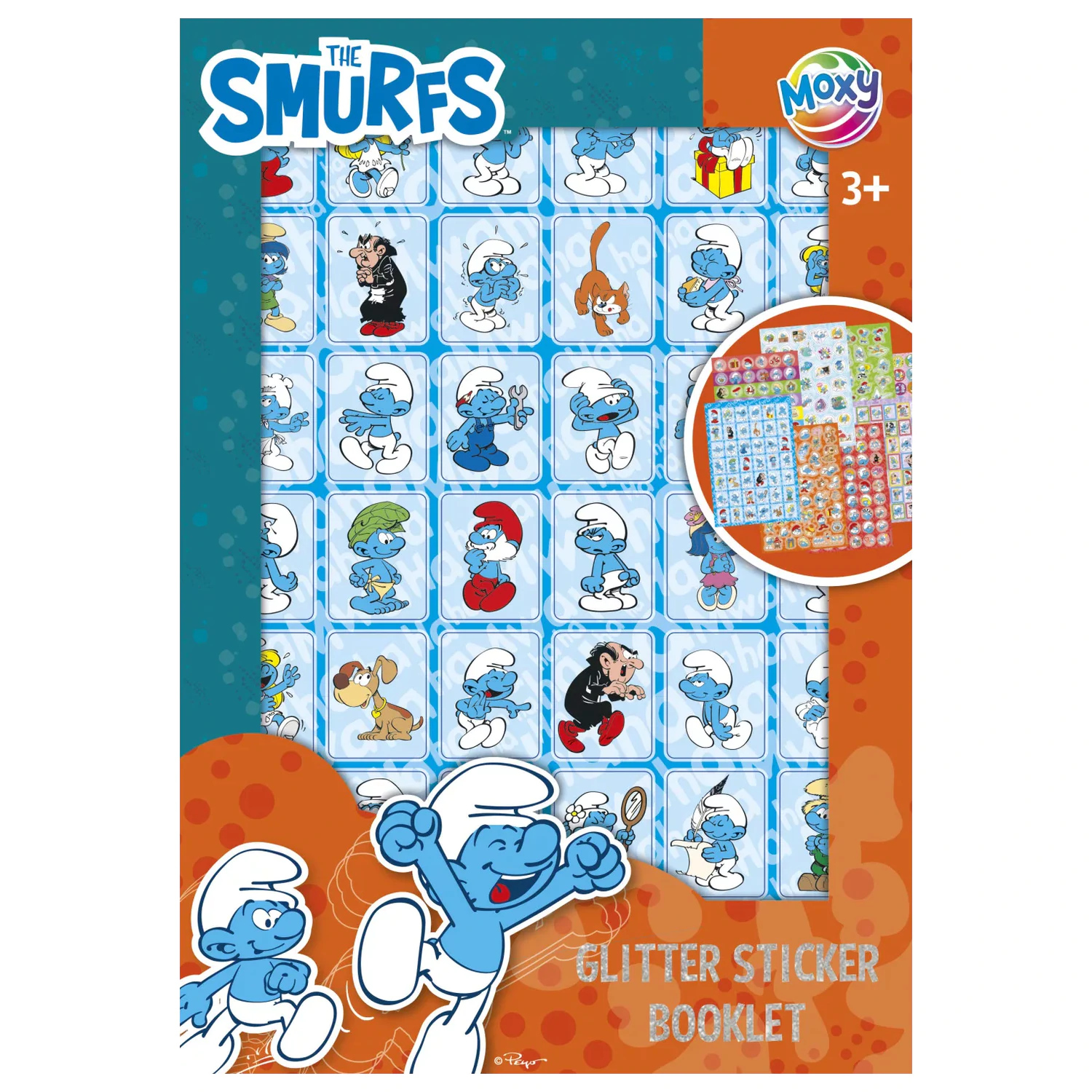 The Smurfs Happy Glitter Set autocolante cu 8 coli poza produsului