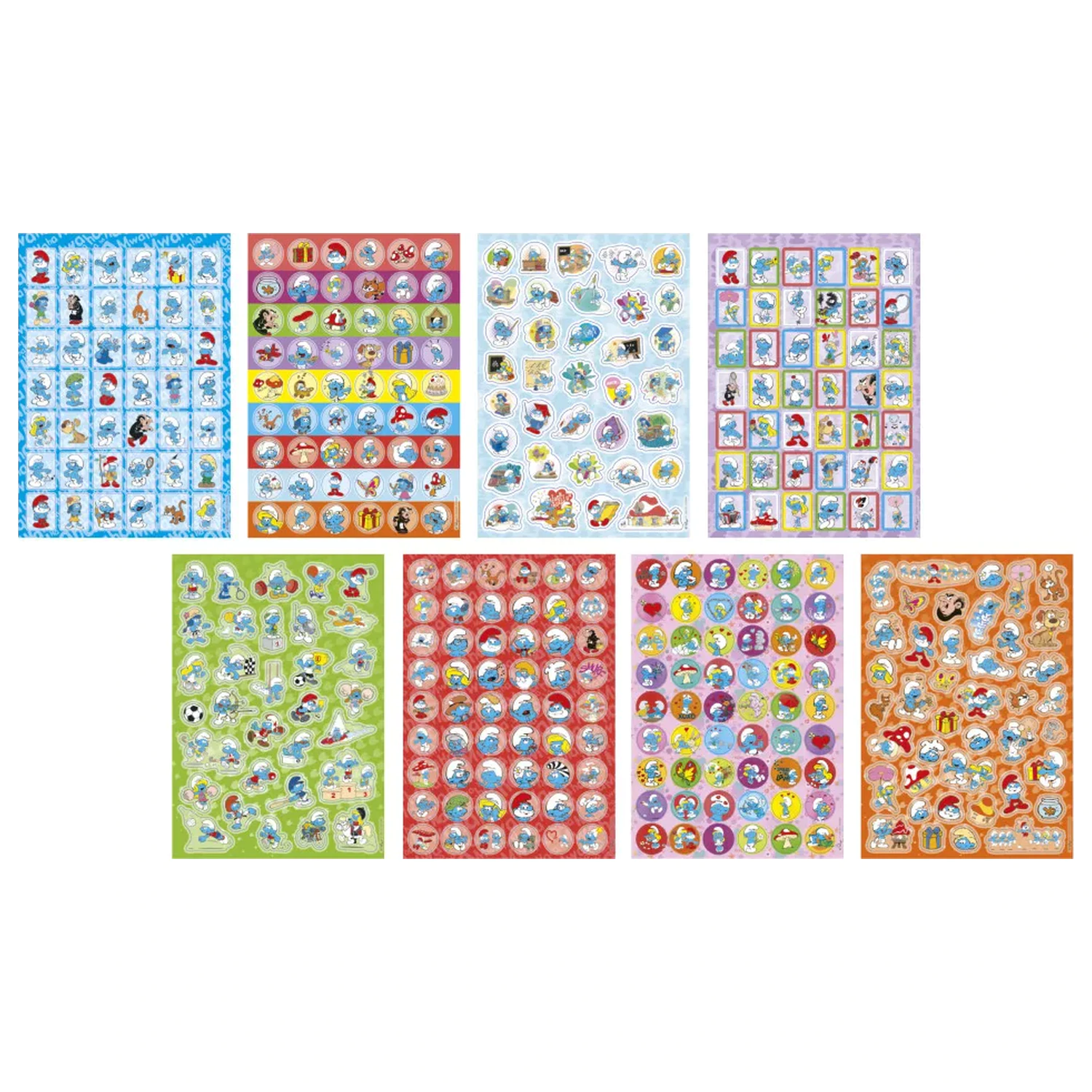 The Smurfs Happy Glitter Set autocolante cu 8 coli poza produsului