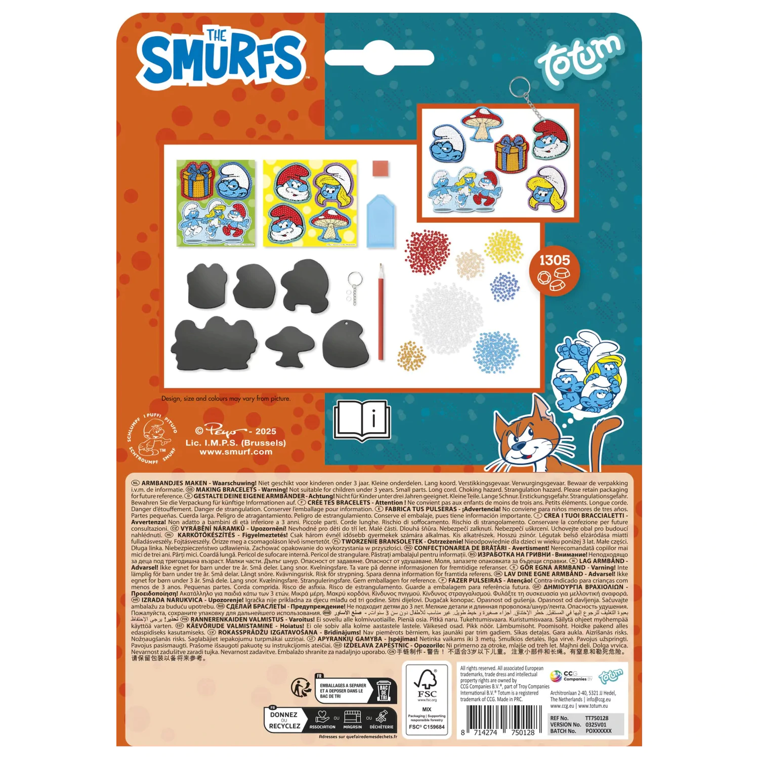 The Smurfs Happy Set Magnetic cu Diamante si Puncte poza produsului