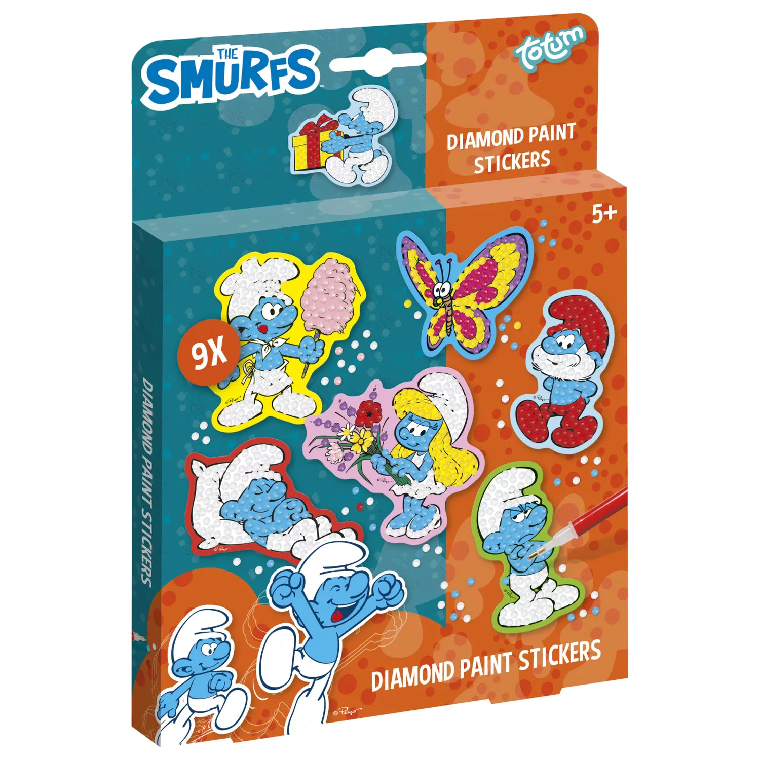 The Smurfs Happy Diamond Dotz Sticker 9 piese poza produsului