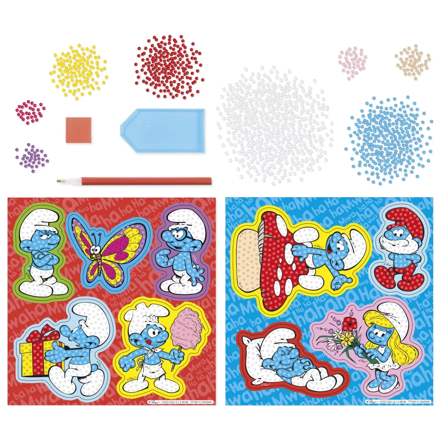 The Smurfs Happy Diamond Dotz Sticker 9 piese poza produsului