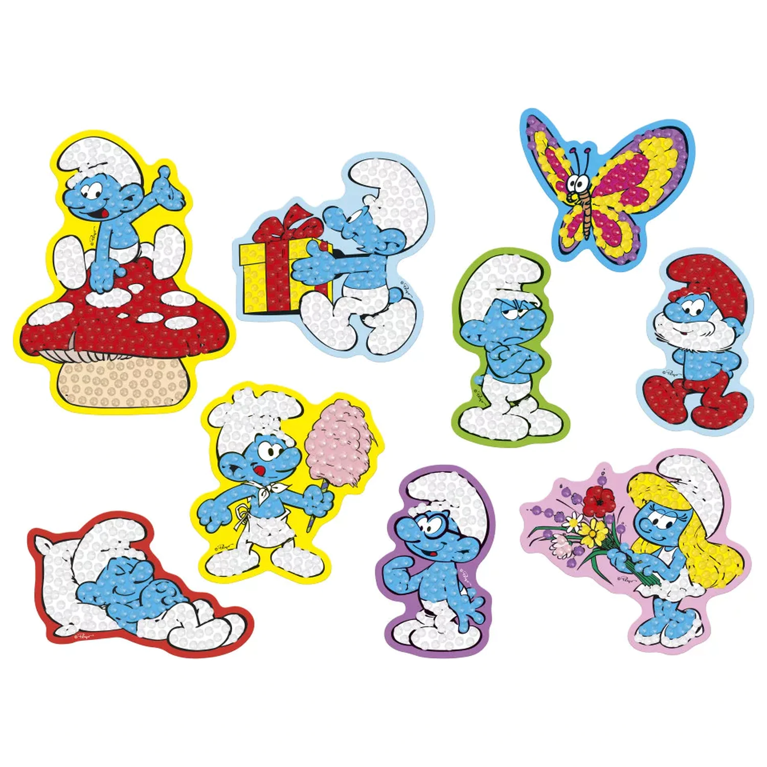The Smurfs Happy Diamond Dotz Sticker 9 piese poza produsului