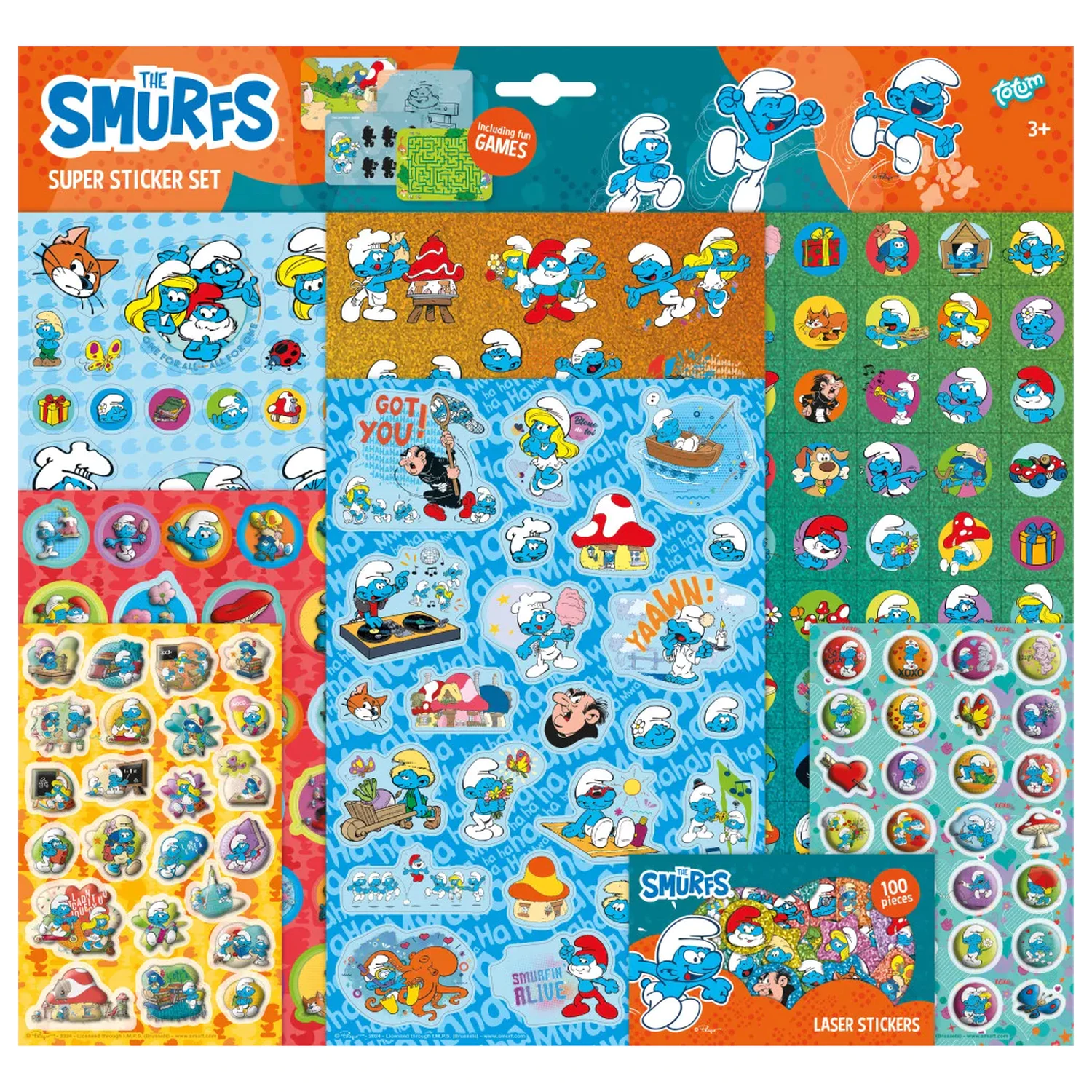 The Smurfs Set de Super Autocolante Fericit poza produsului