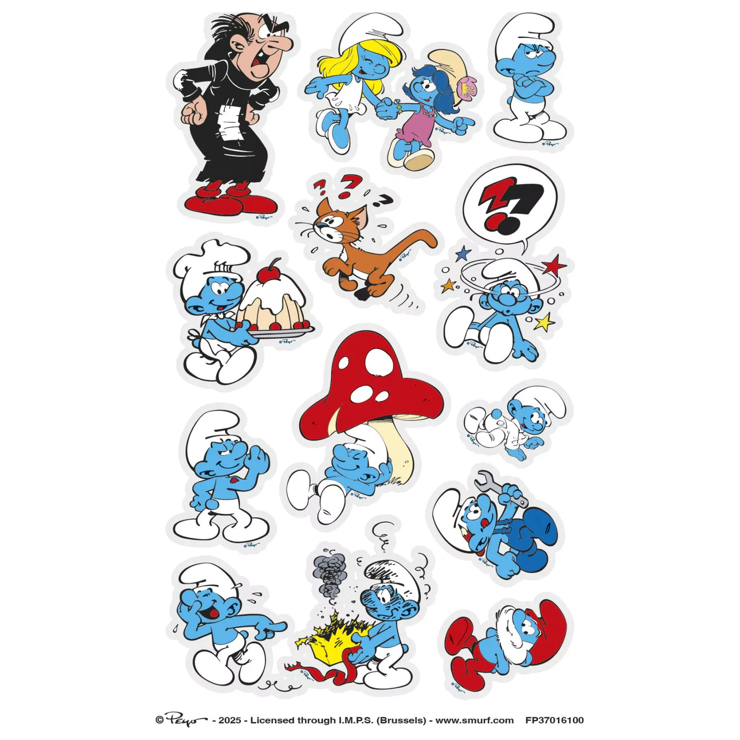 The Smurfs Laugh Tattoo 12 bucăți poza produsului