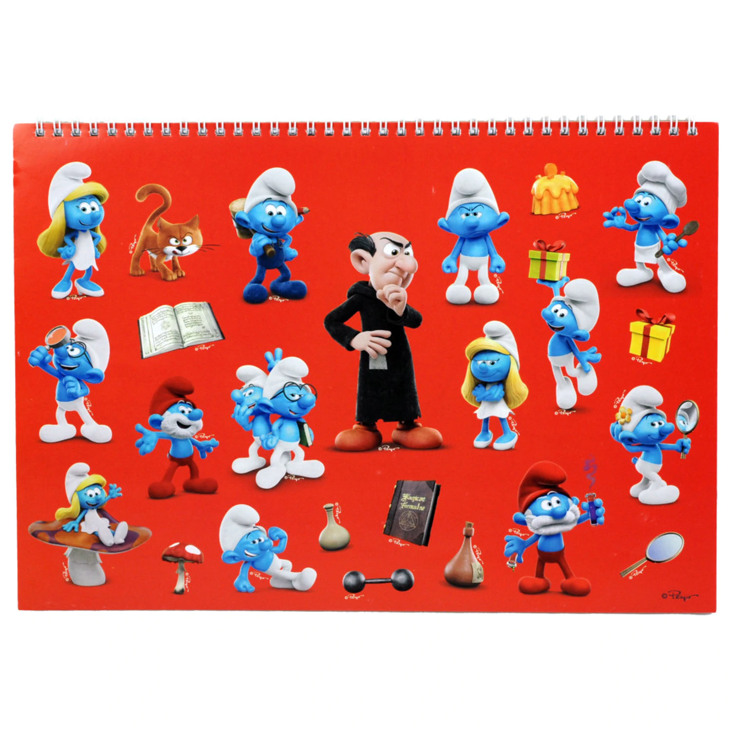 Smurfs Village A/4 Spiral Sketchbook 40 Pagini cu Stickere poza produsului