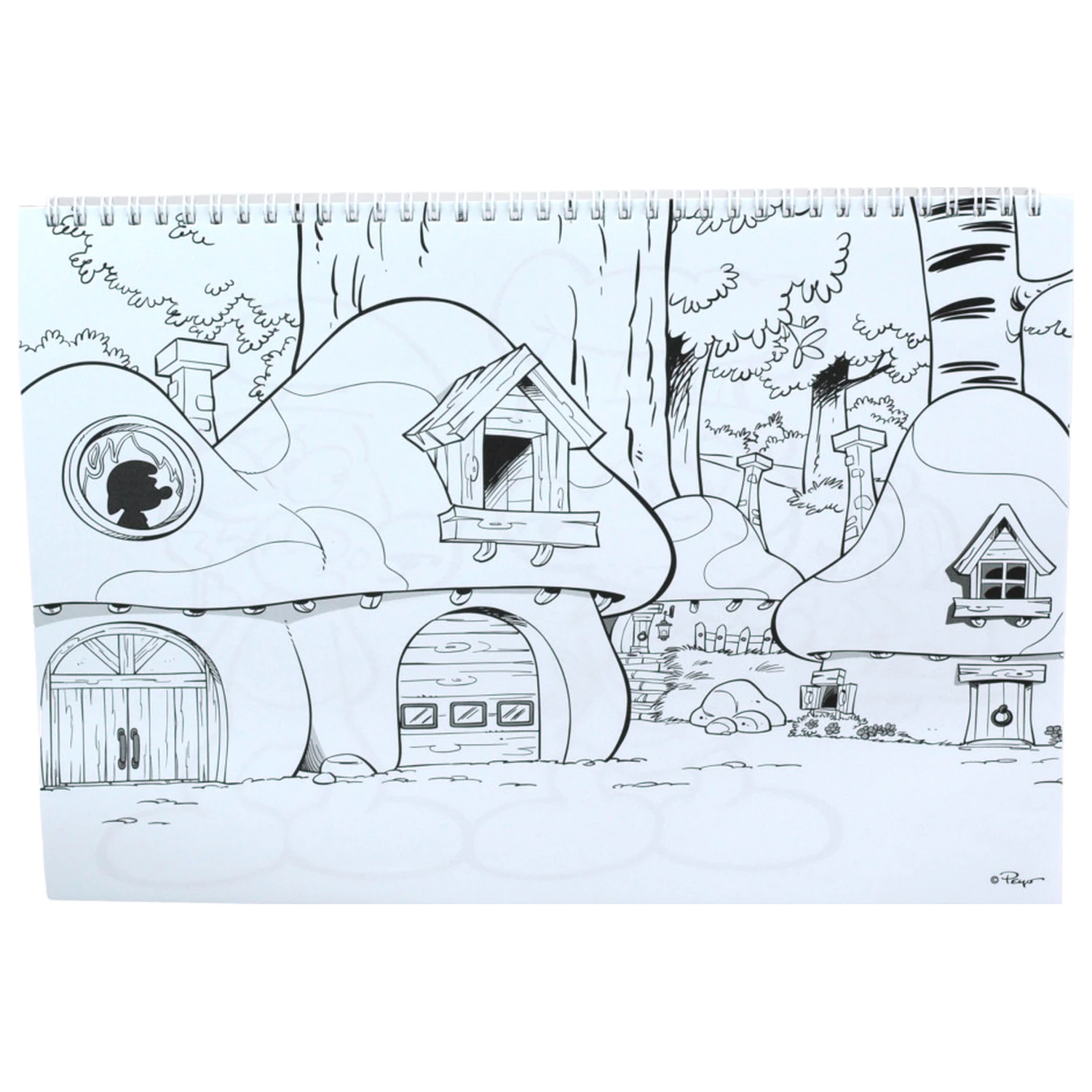 Smurfs Village A/4 Spiral Sketchbook 40 Pagini cu Stickere poza produsului