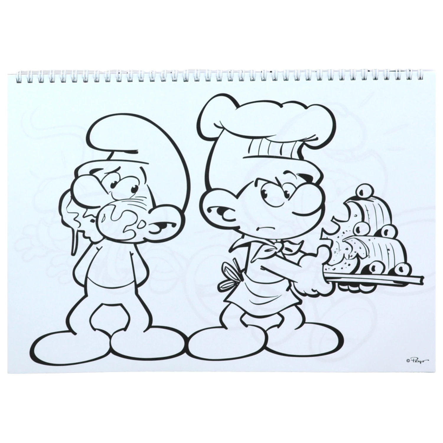 Smurfs Village A/4 Spiral Sketchbook 40 Pagini cu Stickere poza produsului