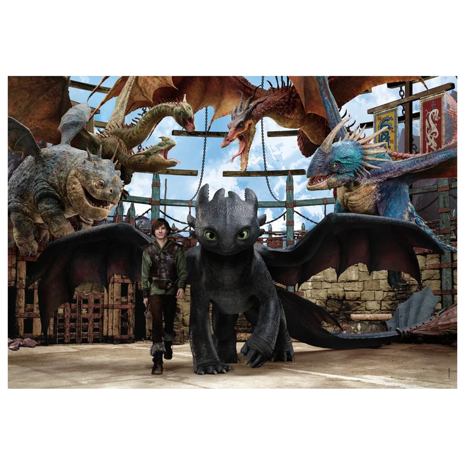How to Train Your Dragon Arena super puzzle din 104 piese poza produsului