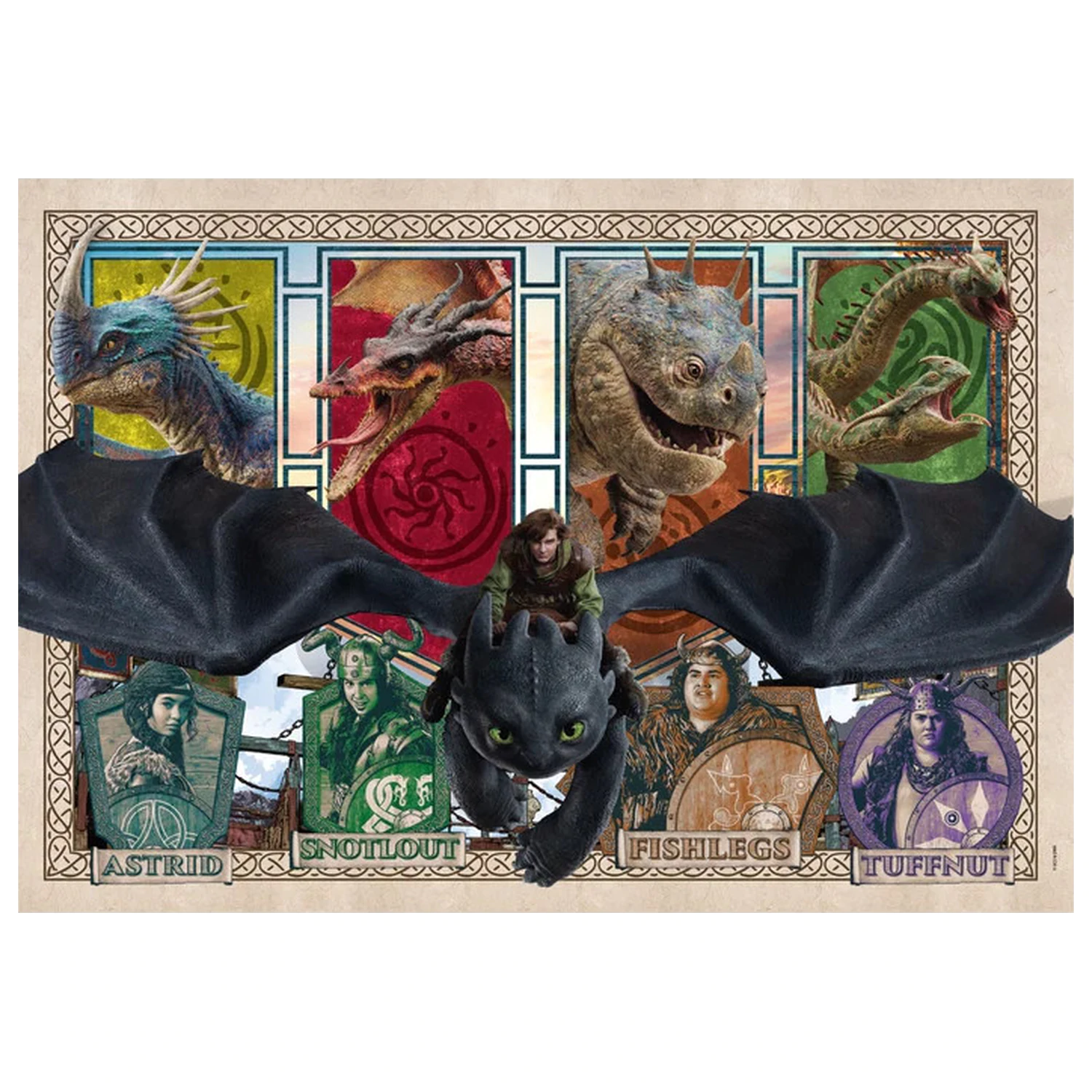 How to Train Your Dragon Mystic Skies puzzle de 300 de piese poza produsului
