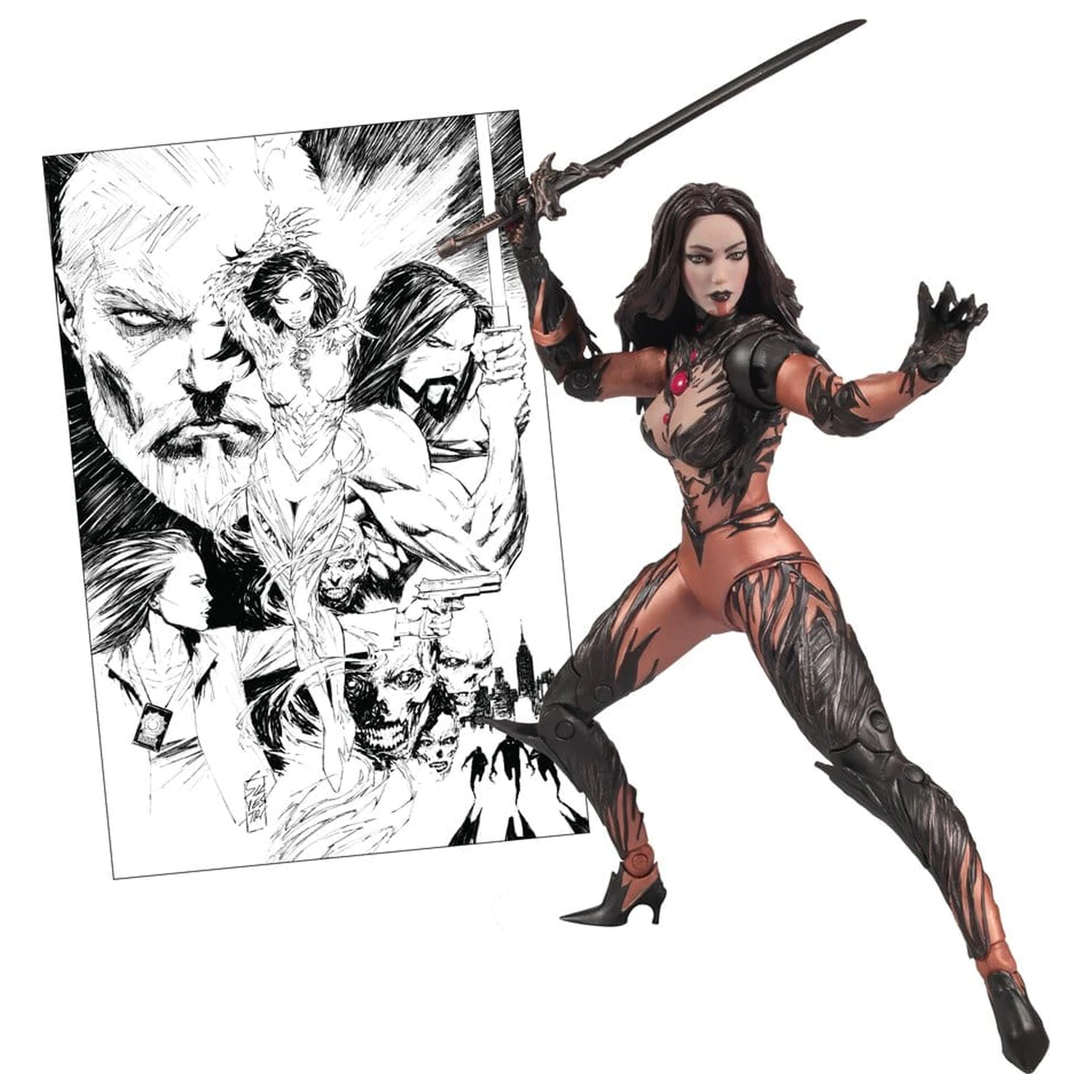 Figurina de actiune Deluxe Image Comics McFarlane Elite Edition Sara Pezzini (Witchblade) 18 cm poza produsului