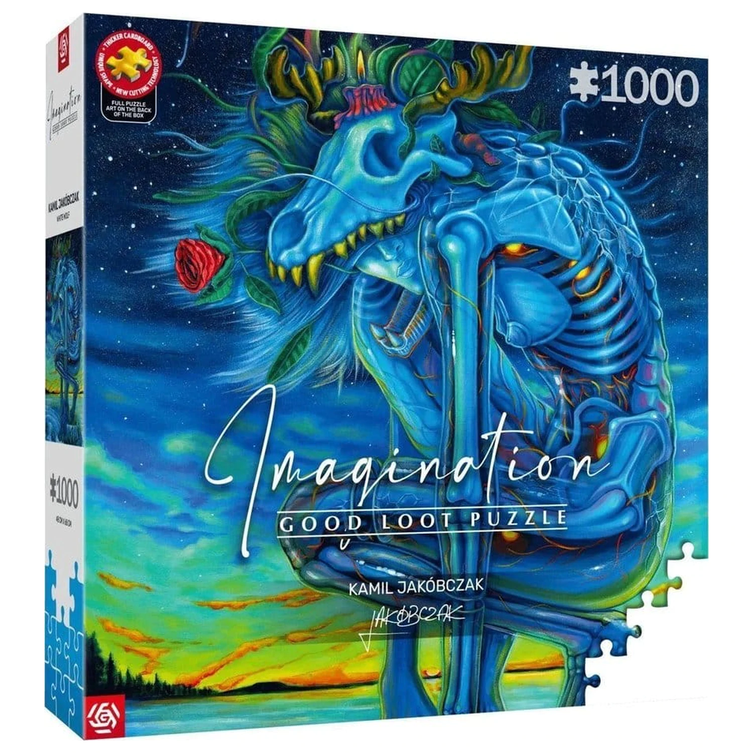 Imagination Series Puzzle Kamil Jakóbczak Bialy Wilk (1000 piese) poza produsului