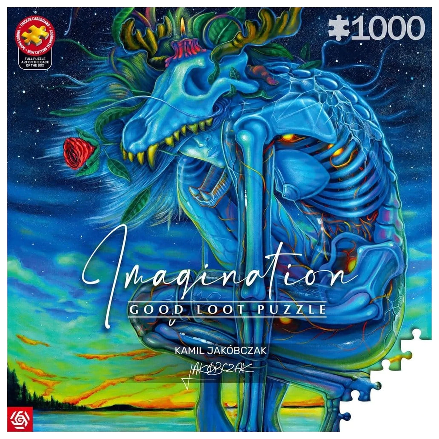 Imagination Series Puzzle Kamil Jakóbczak Bialy Wilk (1000 piese) poza produsului