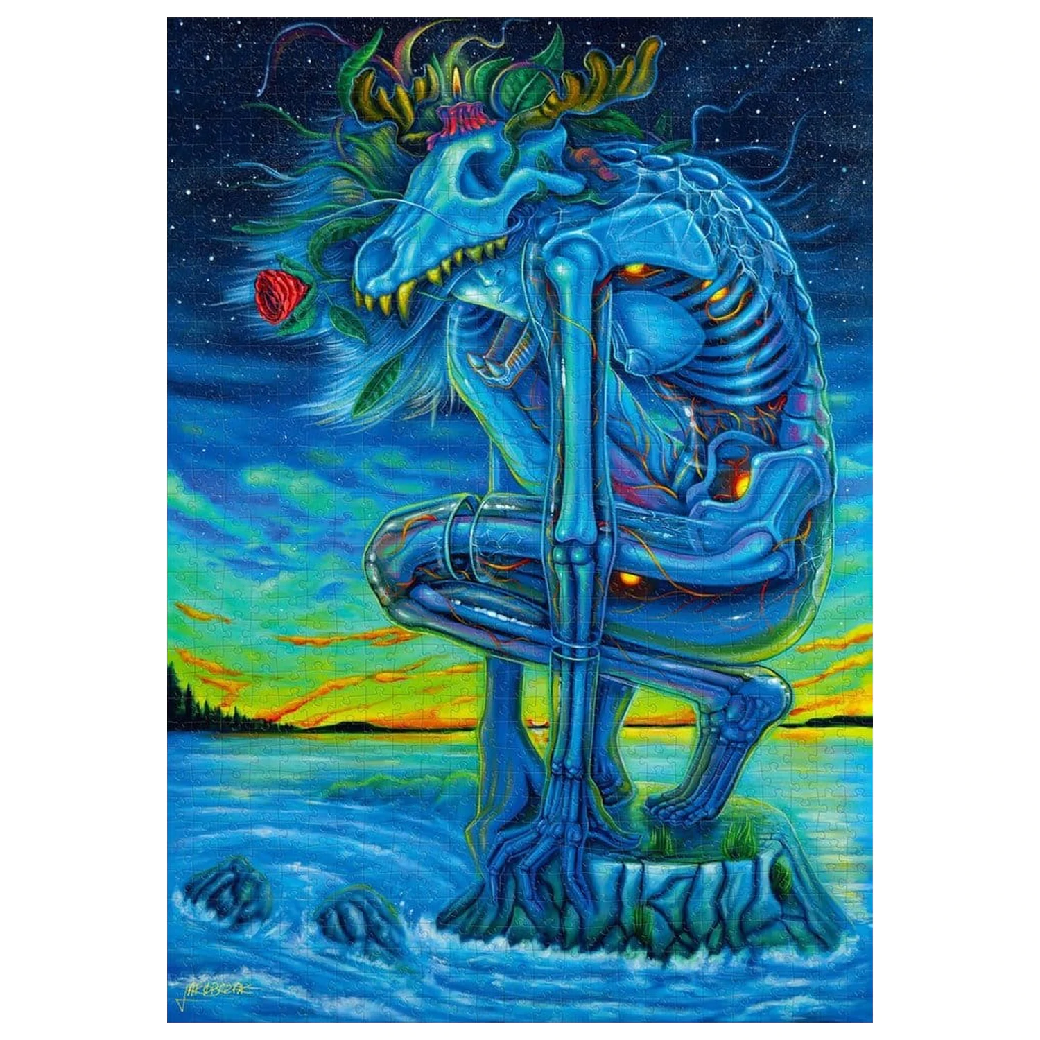 Imagination Series Puzzle Kamil Jakóbczak Bialy Wilk (1000 piese) poza produsului