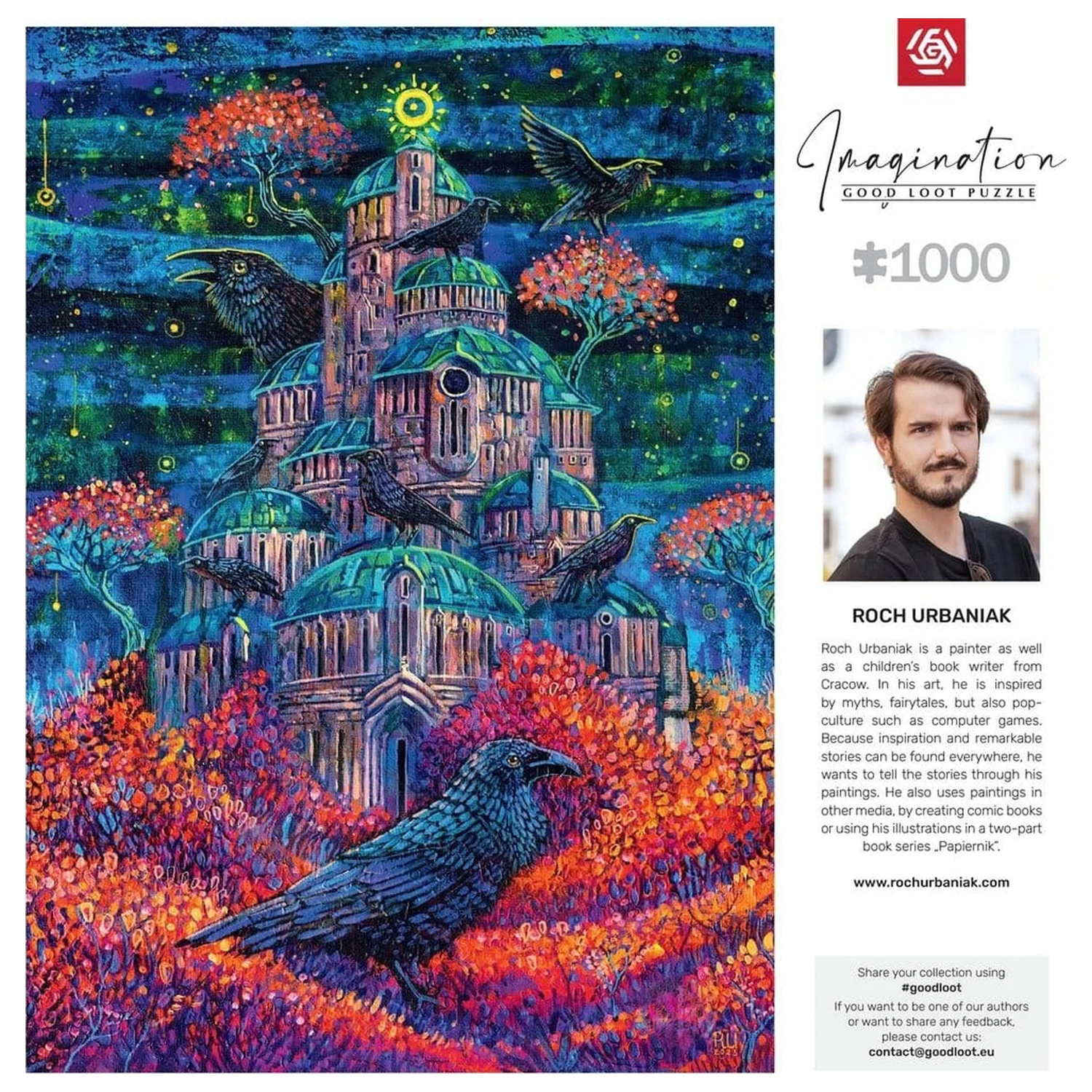 Imagination Series Puzzle Roch Urbaniak Twierdza Pani Kruków (1000 piese) poza produsului