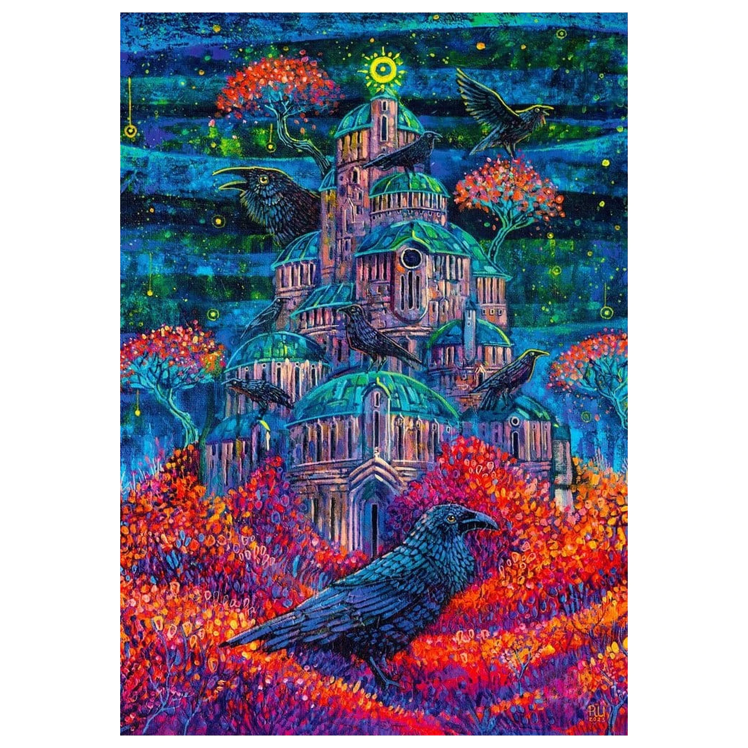 Imagination Series Puzzle Roch Urbaniak Twierdza Pani Kruków (1000 piese) poza produsului