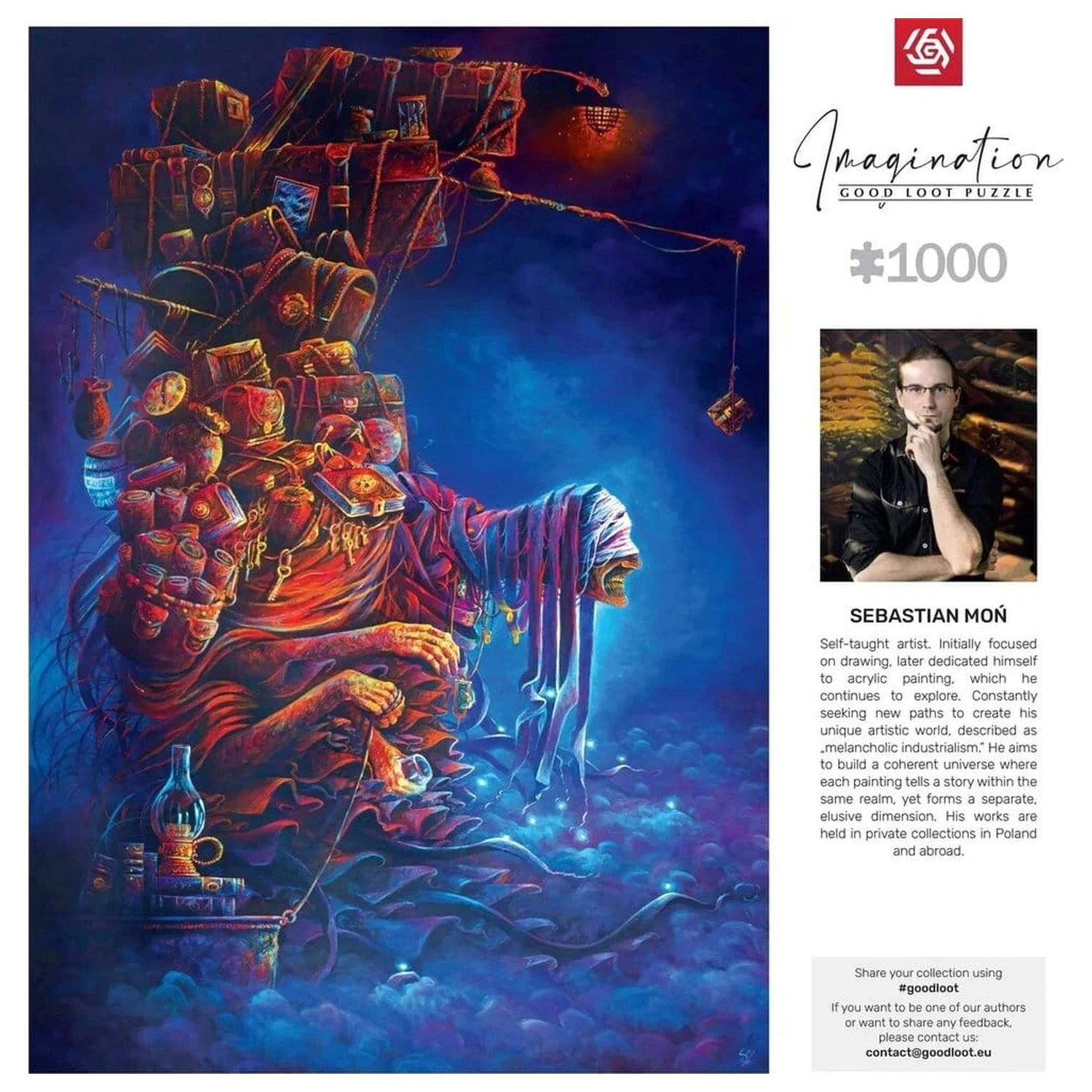 Puzzle seria Imagination Sebastian Mon Ciezar doswiadczen (1000 piese) poza produsului