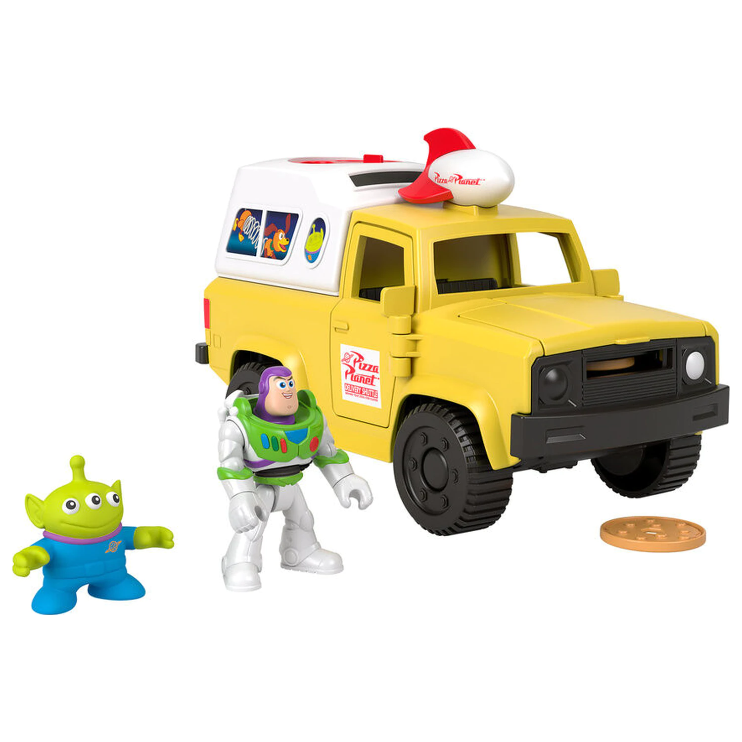 Imaginext Disney Pixar Toy Story Pizza Planet camion + figurine Buzz Lightyear si Alien poza produsului