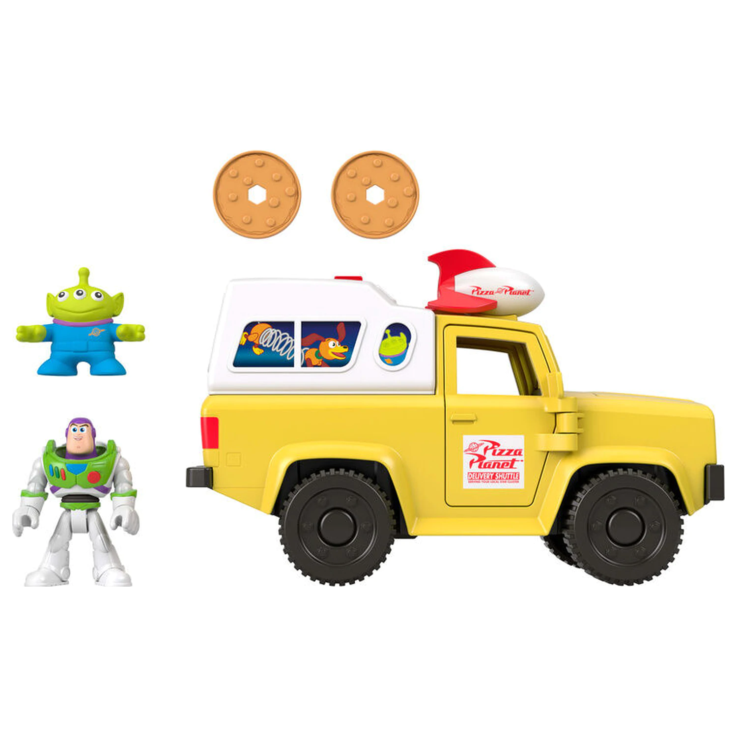 Imaginext Disney Pixar Toy Story Pizza Planet camion + figurine Buzz Lightyear si Alien poza produsului
