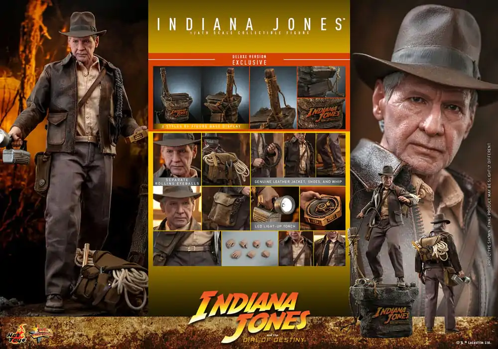 Indiana Jones Movie Masterpiece figurină de acțiune 1/6 Indiana Jones (Versiune Deluxe) 30 cm poza produsului