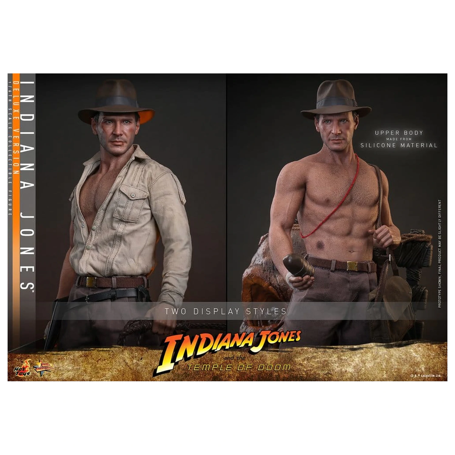Indiana Jones Movie Masterpiece Figurină de acțiune 1/6 Indiana Jones (Deluxe Version) 30 cm poza produsului