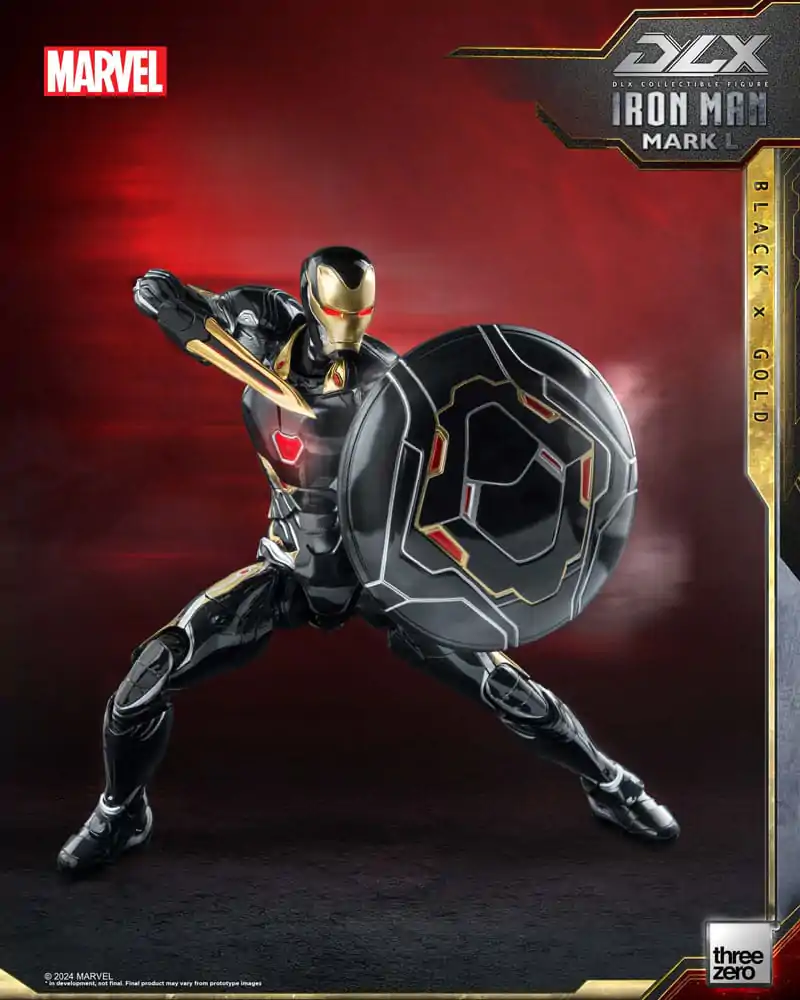 Figurină de acțiune Infinity Saga DLX 1/12 Iron Man Mark 50 (Black X Gold) 17 cm poza produsului