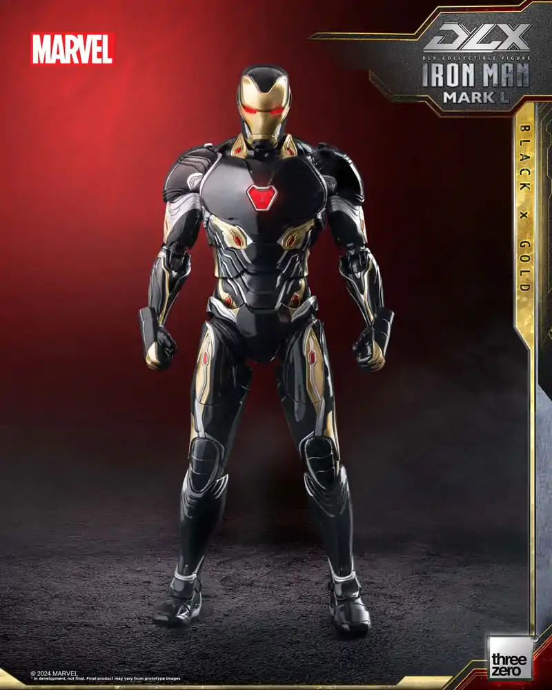 Figurină de acțiune Infinity Saga DLX 1/12 Iron Man Mark 50 (Black X Gold) 17 cm poza produsului