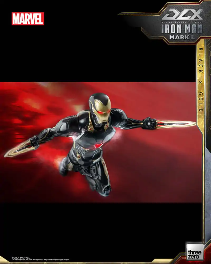 Figurină de acțiune Infinity Saga DLX 1/12 Iron Man Mark 50 (Black X Gold) 17 cm poza produsului