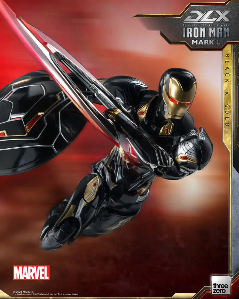 Figurină de acțiune Infinity Saga DLX 1/12 Iron Man Mark 50 (Black X Gold) 17 cm poza produsului