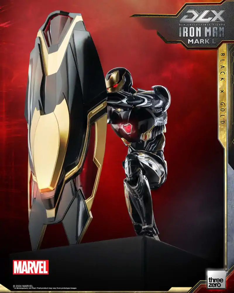 Figurină de acțiune Infinity Saga DLX 1/12 Iron Man Mark 50 (Black X Gold) 17 cm poza produsului