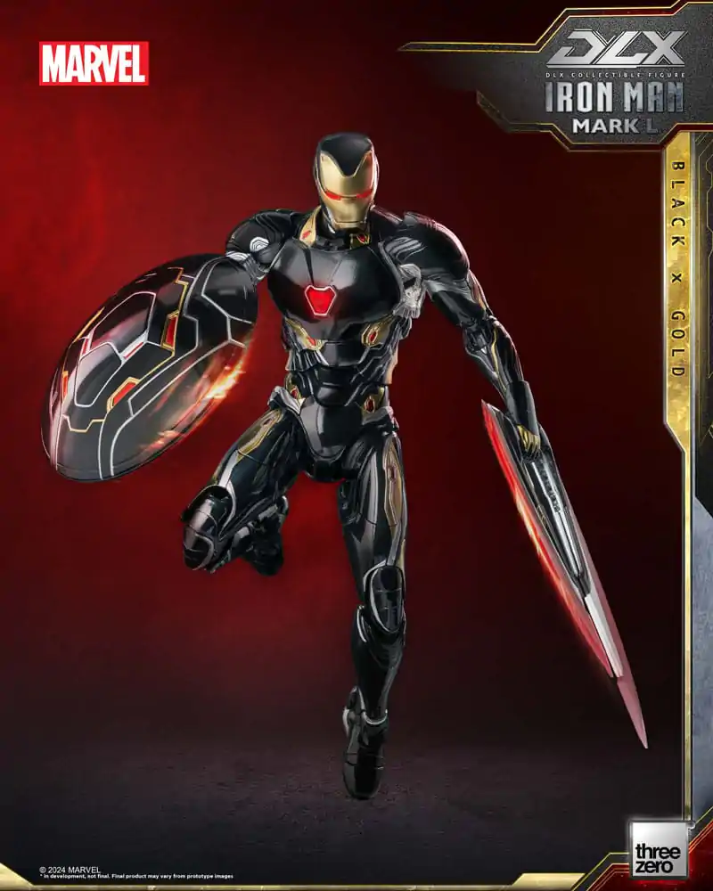 Figurină de acțiune Infinity Saga DLX 1/12 Iron Man Mark 50 (Black X Gold) 17 cm poza produsului