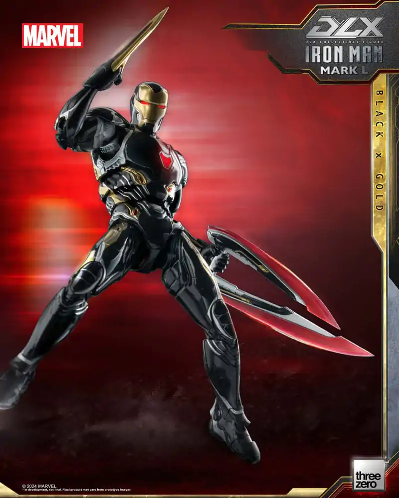 Figurină de acțiune Infinity Saga DLX 1/12 Iron Man Mark 50 (Black X Gold) 17 cm poza produsului