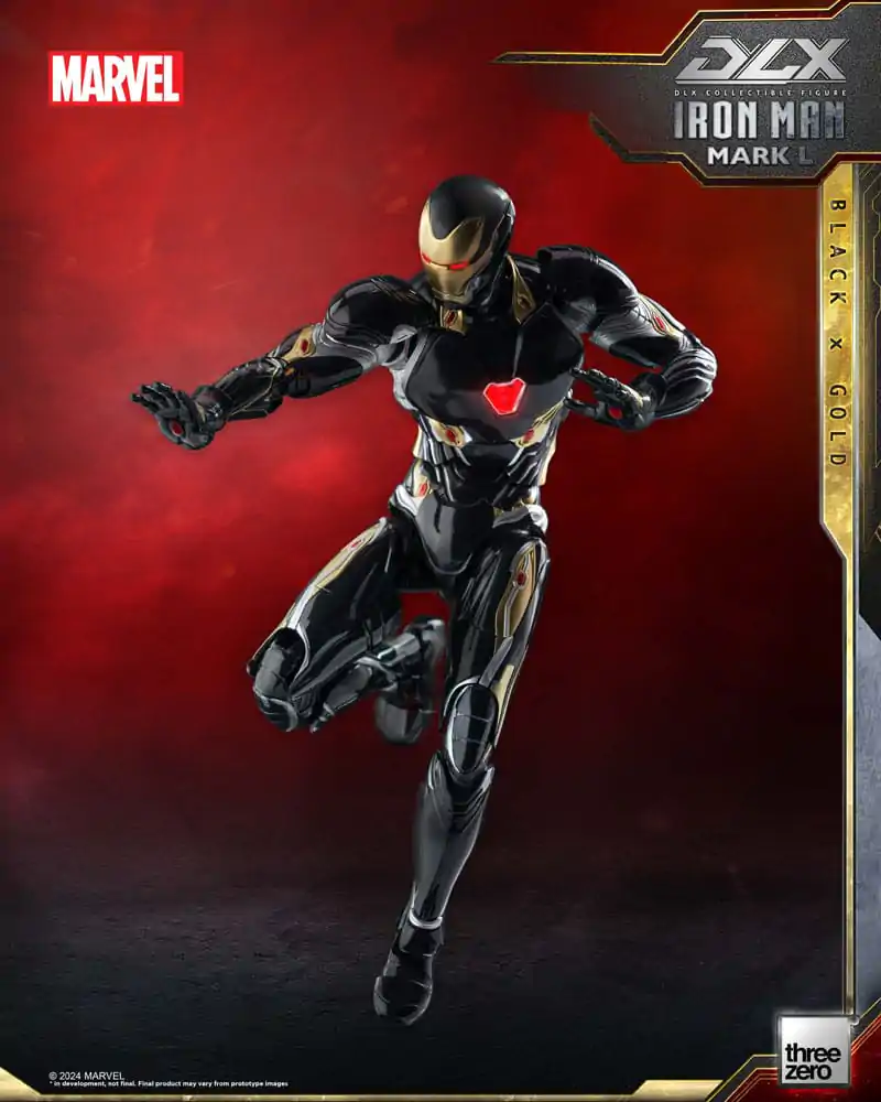 Figurină de acțiune Infinity Saga DLX 1/12 Iron Man Mark 50 (Black X Gold) 17 cm poza produsului