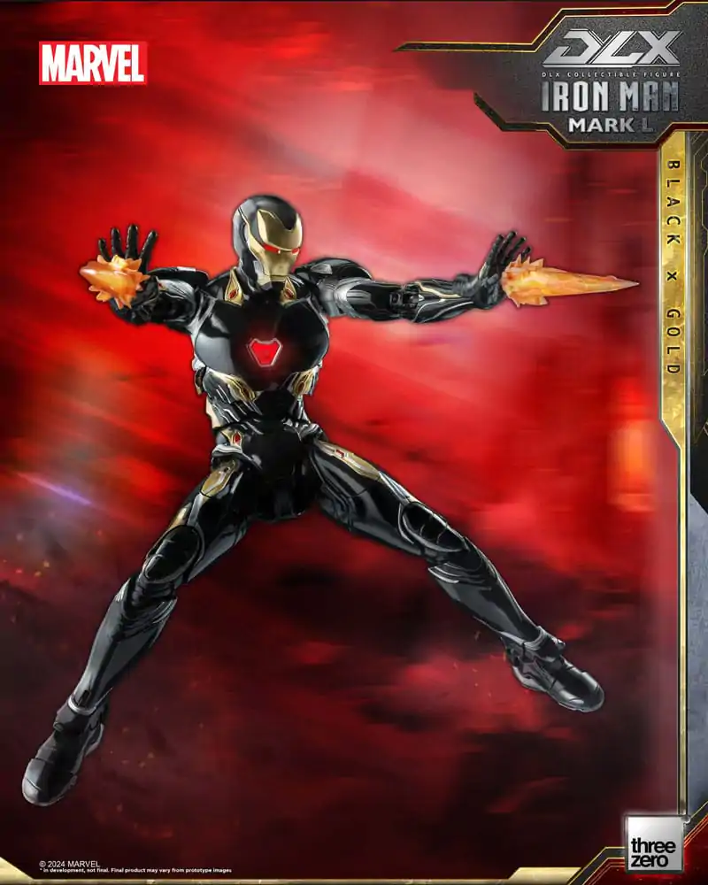 Figurină de acțiune Infinity Saga DLX 1/12 Iron Man Mark 50 (Black X Gold) 17 cm poza produsului