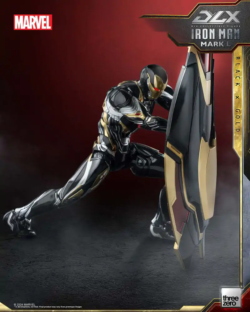 Figurină de acțiune Infinity Saga DLX 1/12 Iron Man Mark 50 (Black X Gold) 17 cm poza produsului